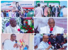 Governor Mutfwang Welcomes President Tinubu to Jos For APC Chairman’s Mother’s Funeral