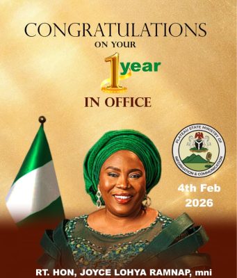 One Year of Transformative Leadership: Rt. Hon. Joyce Lohya Ramnap’s Impact as Plateau State Commissioner for Information and Communication F9f0390a 7a54 43d9 a27d e6764bc76454