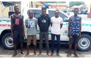 ‘Omotaku’ gang arrested by Lagos Taskforce for extorting drivers Omotaku gang.jpg