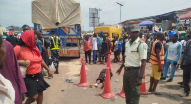 Truck crushes toddler, two others on Lagos-Abeokuta Expressway Truck crushes toddler.jpg