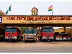Fire guts shops, offices in Kano Fire guts shops offices in Kano.jpg